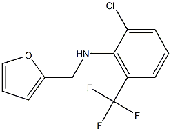 2-chloro-N-(furan-2-ylmethyl)-6-(trifluoromethyl)aniline Struktur