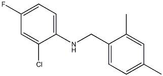 2-chloro-N-[(2,4-dimethylphenyl)methyl]-4-fluoroaniline Struktur