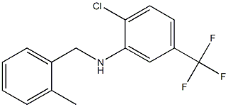 2-chloro-N-[(2-methylphenyl)methyl]-5-(trifluoromethyl)aniline Struktur