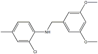 2-chloro-N-[(3,5-dimethoxyphenyl)methyl]-4-methylaniline Struktur