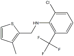 2-chloro-N-[(3-methylthiophen-2-yl)methyl]-6-(trifluoromethyl)aniline Struktur