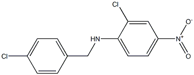 2-chloro-N-[(4-chlorophenyl)methyl]-4-nitroaniline Struktur