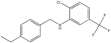 2-chloro-N-[(4-ethylphenyl)methyl]-5-(trifluoromethyl)aniline Struktur