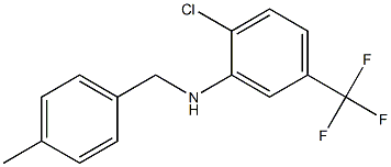 2-chloro-N-[(4-methylphenyl)methyl]-5-(trifluoromethyl)aniline Struktur