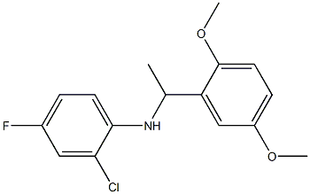 2-chloro-N-[1-(2,5-dimethoxyphenyl)ethyl]-4-fluoroaniline Struktur