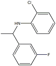 2-chloro-N-[1-(3-fluorophenyl)ethyl]aniline Struktur