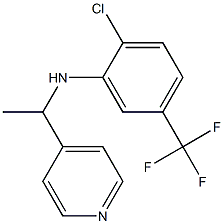 2-chloro-N-[1-(pyridin-4-yl)ethyl]-5-(trifluoromethyl)aniline Struktur