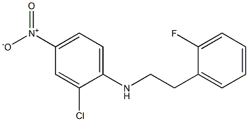 2-chloro-N-[2-(2-fluorophenyl)ethyl]-4-nitroaniline Struktur