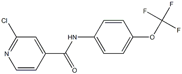 2-chloro-N-[4-(trifluoromethoxy)phenyl]pyridine-4-carboxamide Struktur