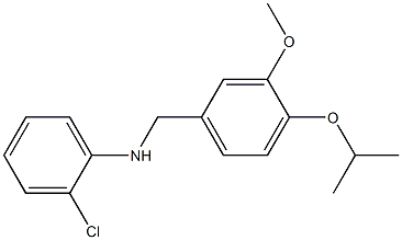 2-chloro-N-{[3-methoxy-4-(propan-2-yloxy)phenyl]methyl}aniline Struktur