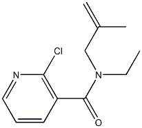 2-chloro-N-ethyl-N-(2-methylprop-2-enyl)nicotinamide Struktur