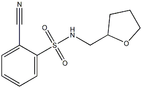 2-cyano-N-(tetrahydrofuran-2-ylmethyl)benzenesulfonamide Struktur