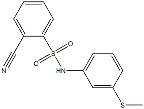 2-cyano-N-[3-(methylsulfanyl)phenyl]benzene-1-sulfonamide Struktur