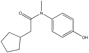 2-cyclopentyl-N-(4-hydroxyphenyl)-N-methylacetamide Struktur