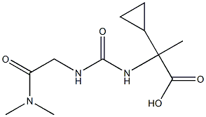 2-cyclopropyl-2-[({[2-(dimethylamino)-2-oxoethyl]amino}carbonyl)amino]propanoic acid Struktur