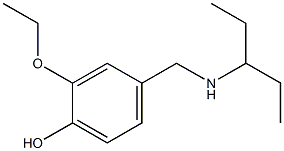 2-ethoxy-4-[(pentan-3-ylamino)methyl]phenol Struktur