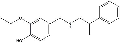 2-ethoxy-4-{[(2-phenylpropyl)amino]methyl}phenol Struktur