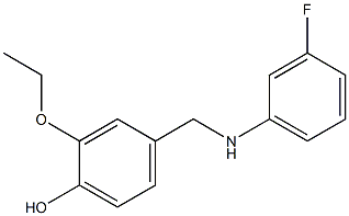 2-ethoxy-4-{[(3-fluorophenyl)amino]methyl}phenol Struktur