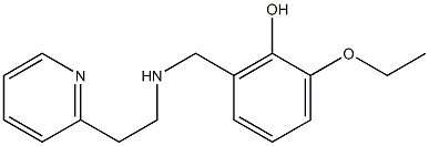 2-ethoxy-6-({[2-(pyridin-2-yl)ethyl]amino}methyl)phenol Struktur