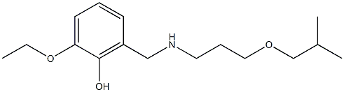 2-ethoxy-6-({[3-(2-methylpropoxy)propyl]amino}methyl)phenol Struktur