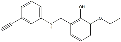 2-ethoxy-6-{[(3-ethynylphenyl)amino]methyl}phenol Struktur