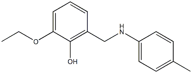 2-ethoxy-6-{[(4-methylphenyl)amino]methyl}phenol Struktur