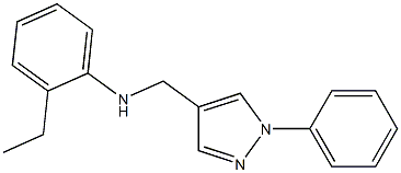 2-ethyl-N-[(1-phenyl-1H-pyrazol-4-yl)methyl]aniline Struktur