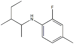 2-fluoro-4-methyl-N-(3-methylpentan-2-yl)aniline Struktur