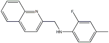 2-fluoro-4-methyl-N-(quinolin-2-ylmethyl)aniline Struktur