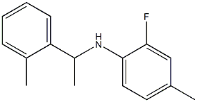 2-fluoro-4-methyl-N-[1-(2-methylphenyl)ethyl]aniline Struktur