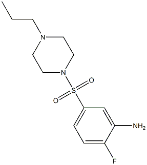 2-fluoro-5-[(4-propylpiperazine-1-)sulfonyl]aniline Struktur