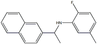 2-fluoro-5-methyl-N-[1-(naphthalen-2-yl)ethyl]aniline Struktur