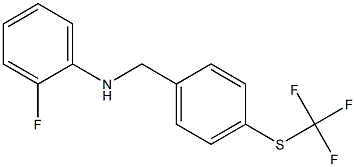 2-fluoro-N-({4-[(trifluoromethyl)sulfanyl]phenyl}methyl)aniline Struktur