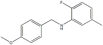 2-fluoro-N-[(4-methoxyphenyl)methyl]-5-methylaniline Struktur