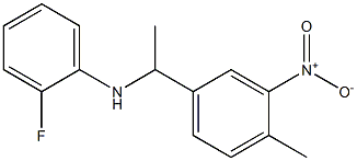 2-fluoro-N-[1-(4-methyl-3-nitrophenyl)ethyl]aniline Struktur