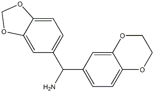 2H-1,3-benzodioxol-5-yl(2,3-dihydro-1,4-benzodioxin-6-yl)methanamine Struktur