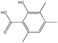 2-hydroxy-3,4,6-trimethylbenzoic acid Struktur