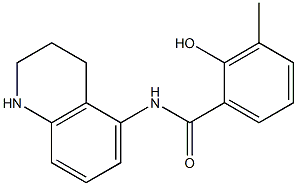 2-hydroxy-3-methyl-N-(1,2,3,4-tetrahydroquinolin-5-yl)benzamide Struktur