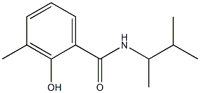 2-hydroxy-3-methyl-N-(3-methylbutan-2-yl)benzamide Struktur