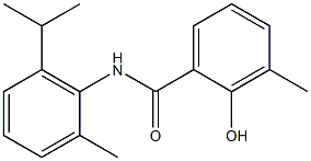 2-hydroxy-3-methyl-N-[2-methyl-6-(propan-2-yl)phenyl]benzamide Struktur