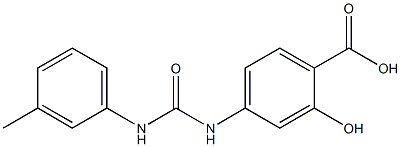 2-hydroxy-4-({[(3-methylphenyl)amino]carbonyl}amino)benzoic acid Struktur