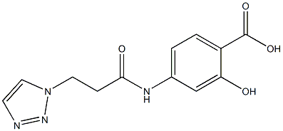 2-hydroxy-4-[3-(1H-1,2,3-triazol-1-yl)propanamido]benzoic acid Struktur