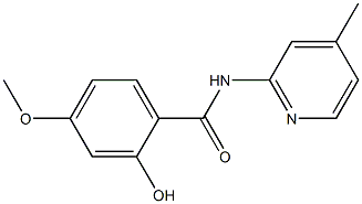 2-hydroxy-4-methoxy-N-(4-methylpyridin-2-yl)benzamide Struktur