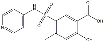 2-hydroxy-4-methyl-5-(pyridin-4-ylsulfamoyl)benzoic acid Struktur