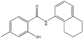 2-hydroxy-4-methyl-N-(5,6,7,8-tetrahydronaphthalen-1-yl)benzamide Struktur