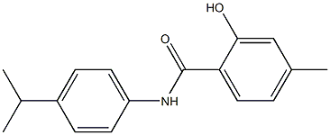 2-hydroxy-4-methyl-N-[4-(propan-2-yl)phenyl]benzamide Struktur