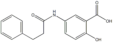 2-hydroxy-5-[(3-phenylpropanoyl)amino]benzoic acid Struktur