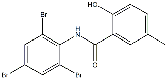 2-hydroxy-5-methyl-N-(2,4,6-tribromophenyl)benzamide Struktur