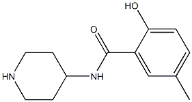 2-hydroxy-5-methyl-N-(piperidin-4-yl)benzamide Struktur