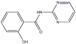 2-hydroxy-N-(pyrimidin-2-yl)benzamide Struktur